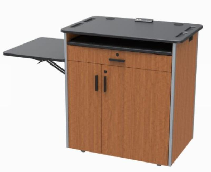 EDU-LE BCL Educational Flat Top Lectern, Burma Cherry