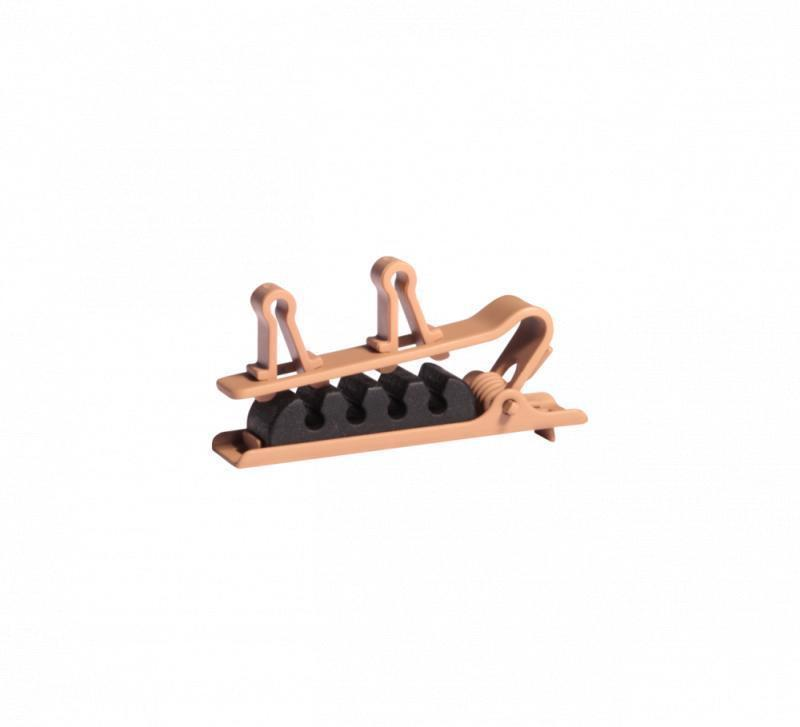 RPM40TC/C Dual Tie Clip, Cocoa