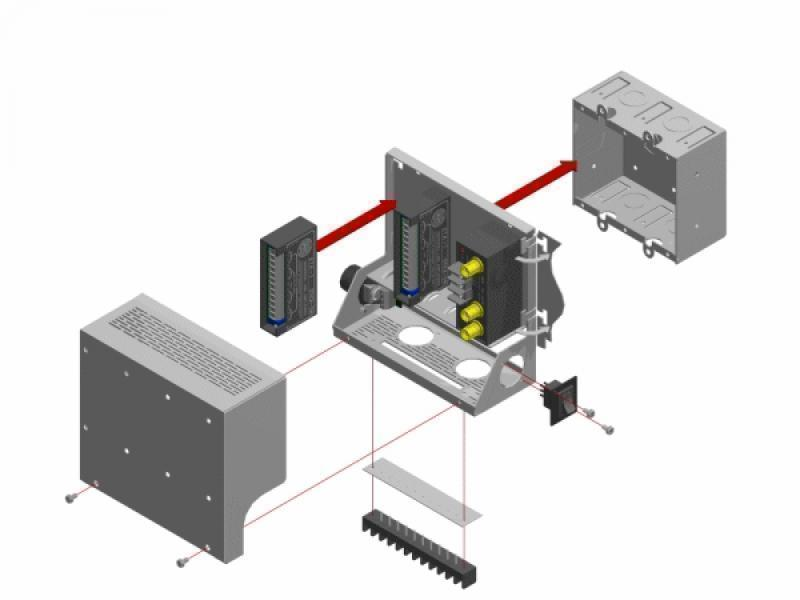 SR-4 STICK-ON Series Mounting Rack - 7 modules