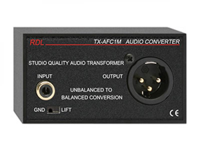 TX-AFC1M Unbalanced to Balanced Audio Transformer - RCA, XLR