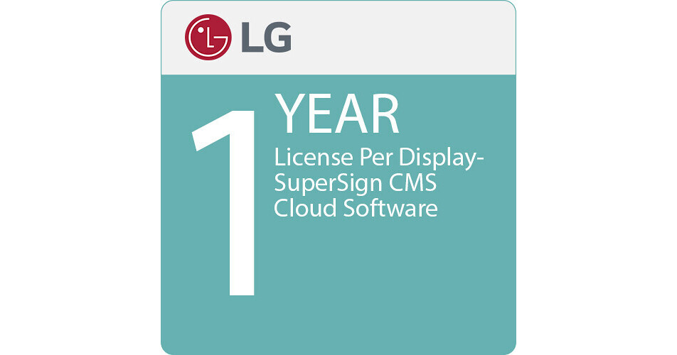 SuperSign Cloud (CMS) - 1 year License PER Display