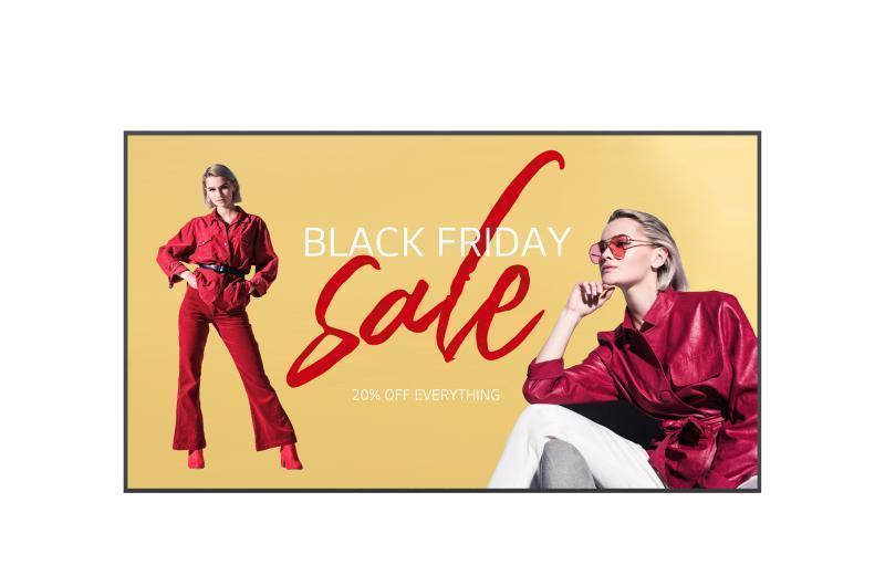 98" UM5K-B UHD Large Screen Signage Display