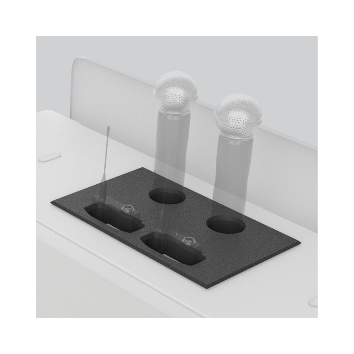 H911-BK Console Insert for Dual Shure SBC 220 or SBC 240