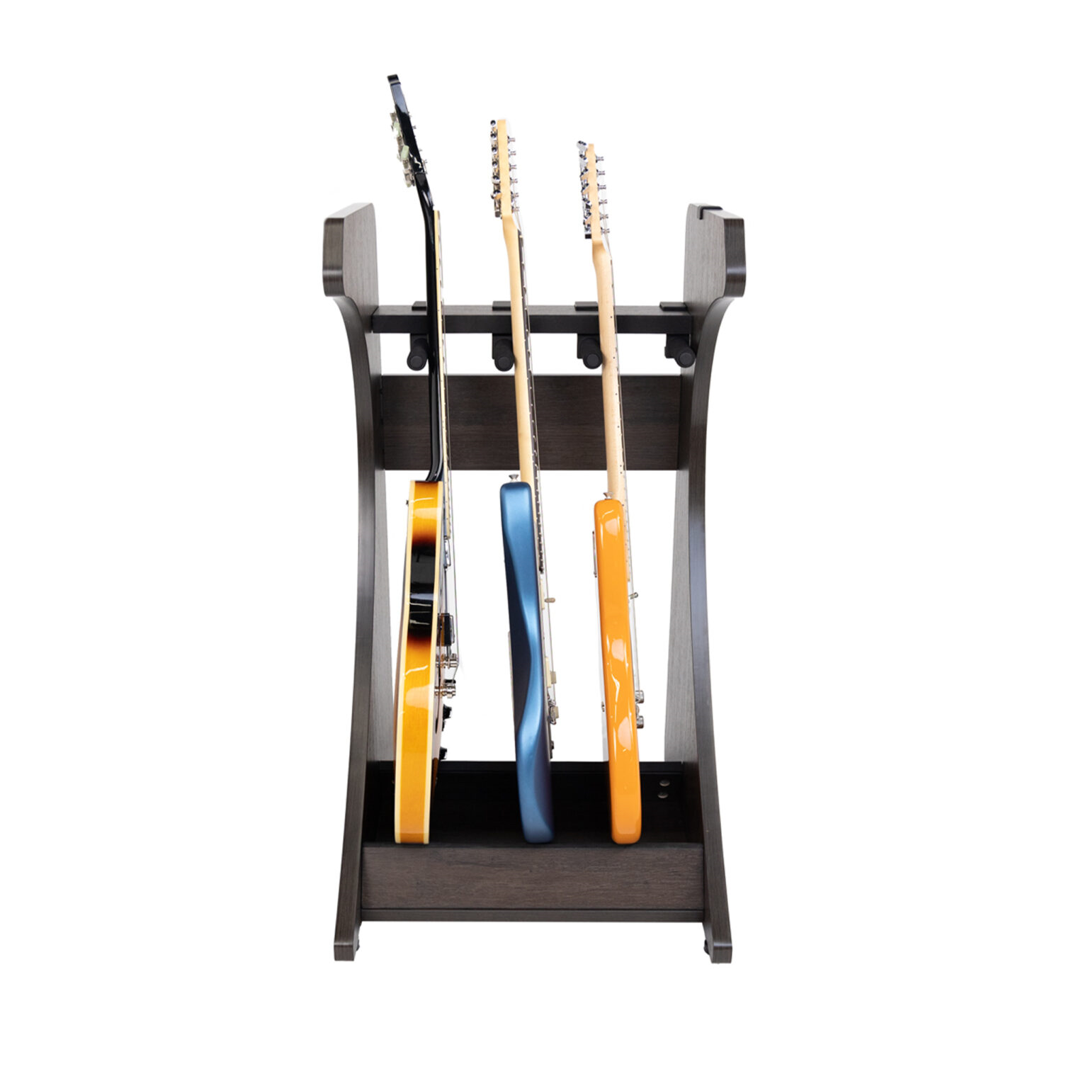 GFW-ELITEGTR3RK-BRN Elite Three Electric/Acoustic Guitar Rack – Brown