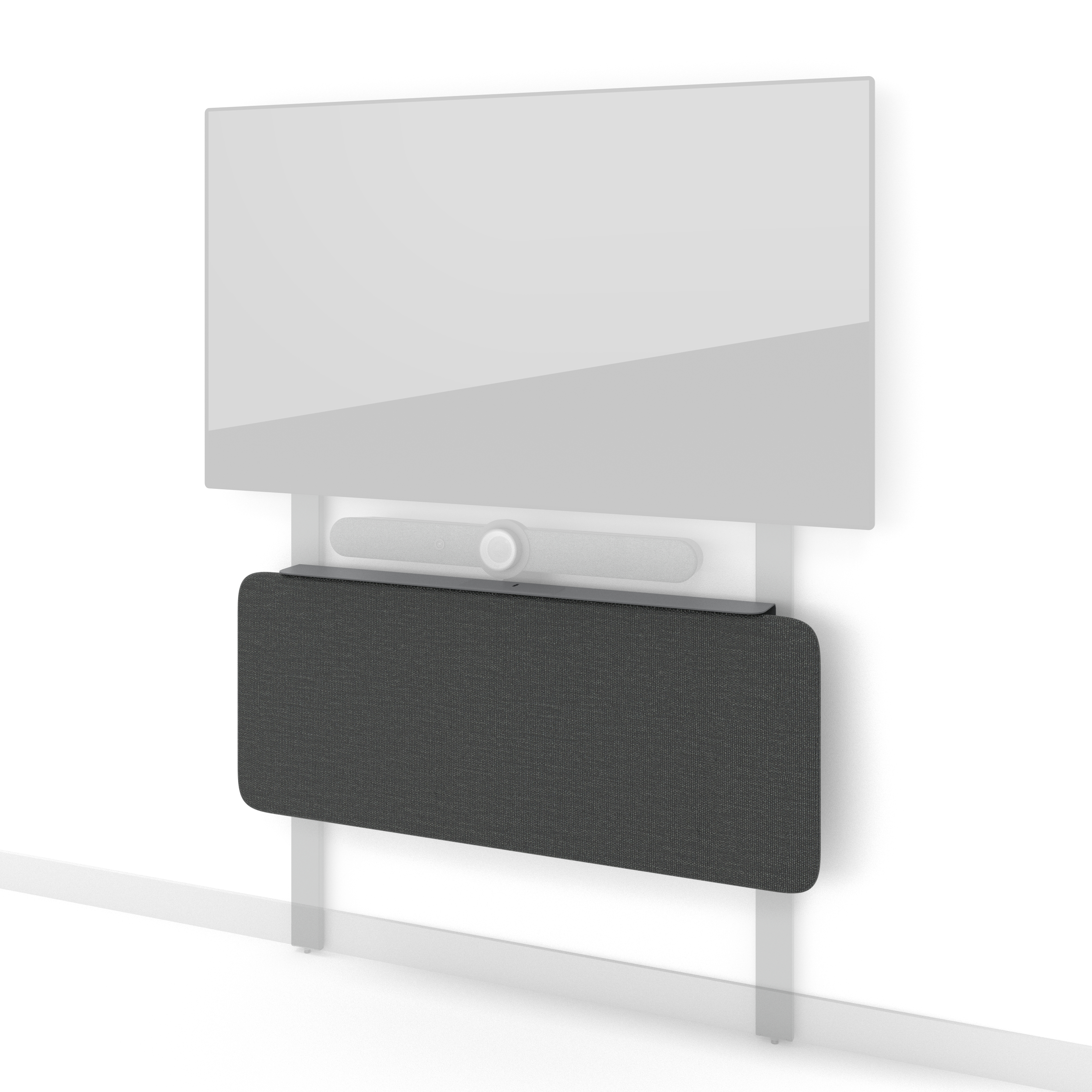 H807-BG Video Meeting Hub for Heckler AV Wall - Black Grey