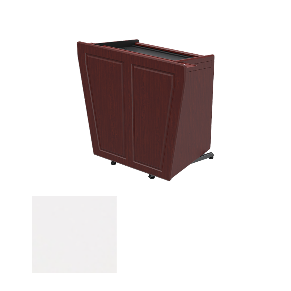 PDL2311 CWT Height Adjustable Executive Multimedia Podium, Crystal White