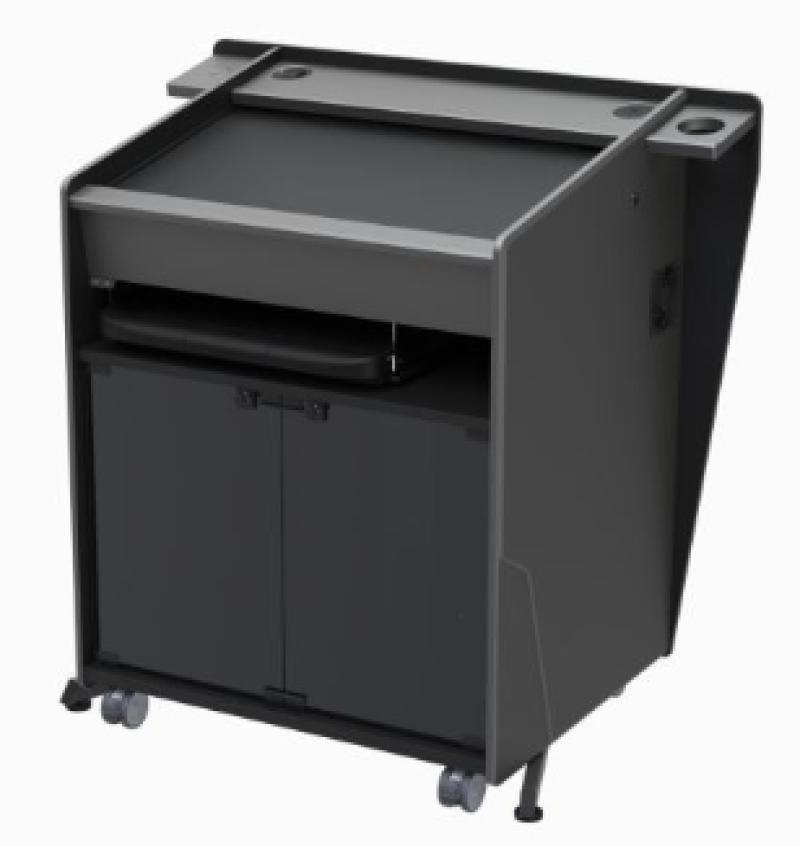 PDL2311 SGT Height Adjustable Executive Multimedia Podium, Shark Grey