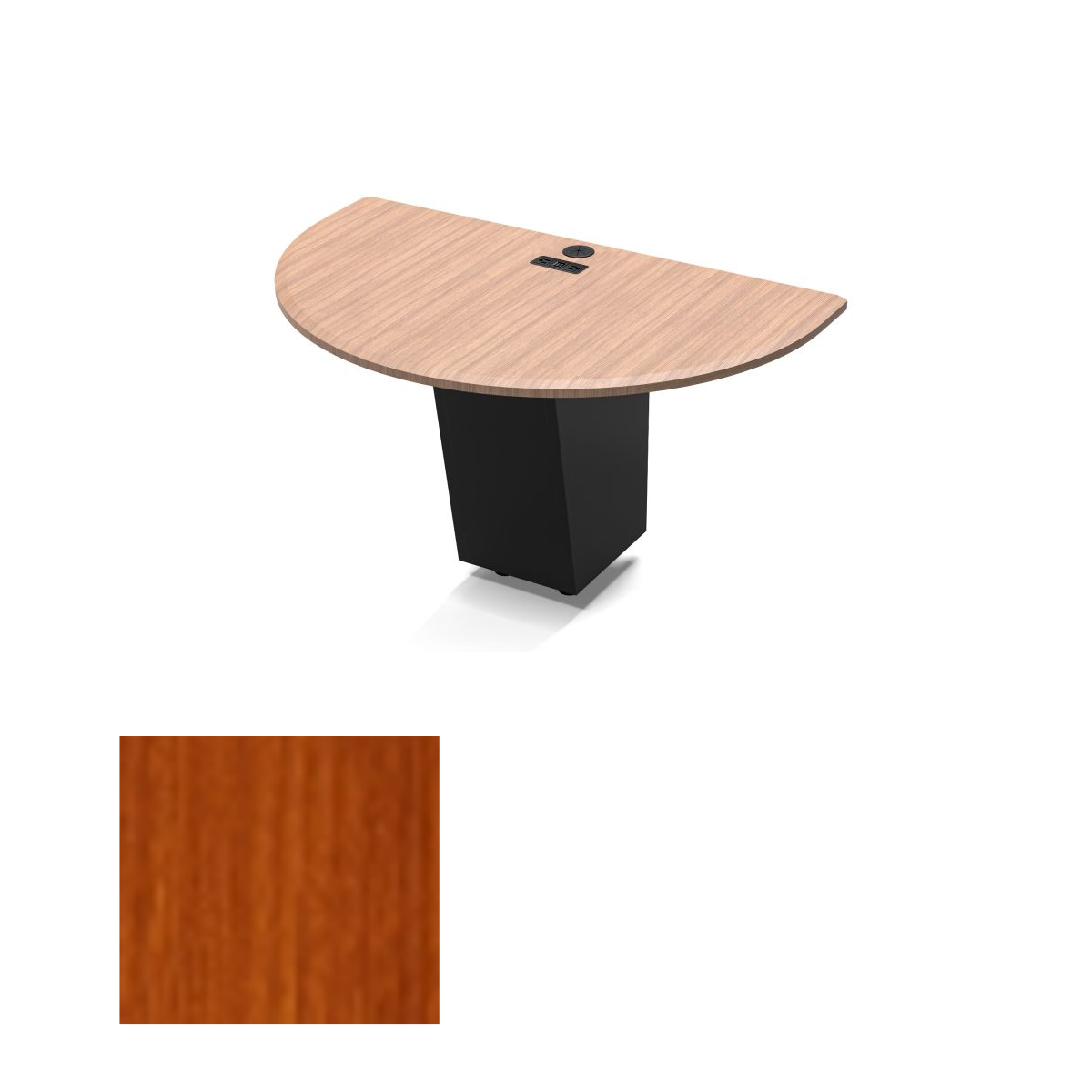 526HR HCT Table - Front Section Only - Half Circle (Seats 3), Hayward Cherry