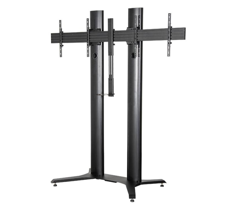 BT8712/B Premium Freestanding Twin Screen VC Stand - 2m