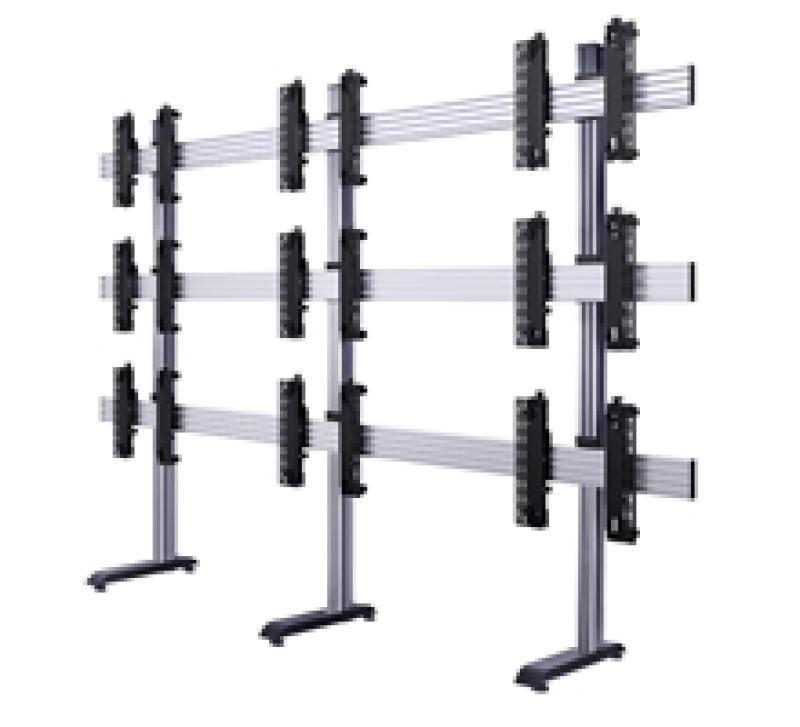 BT8370-3x3/BB Universal Videowall Stand - 3 x 3