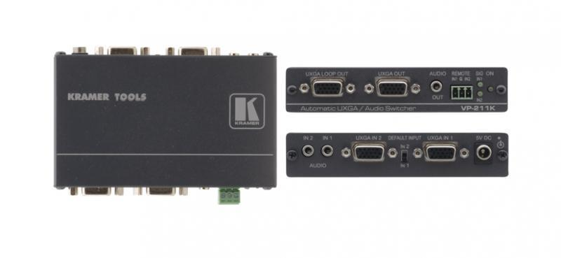 VP-211K 2x1 Computer Graphics Video & Stereo Audio Standby Switcher