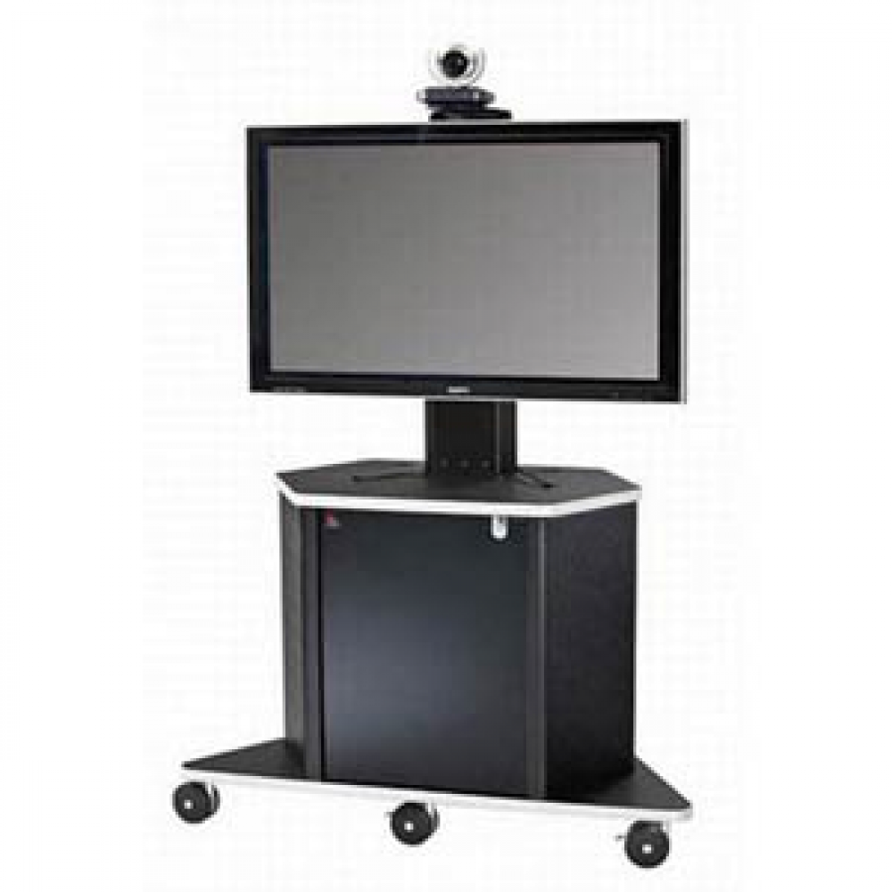 PACKAGE C PL3070 Monitor Cart with PM-S Single Monitor Mount