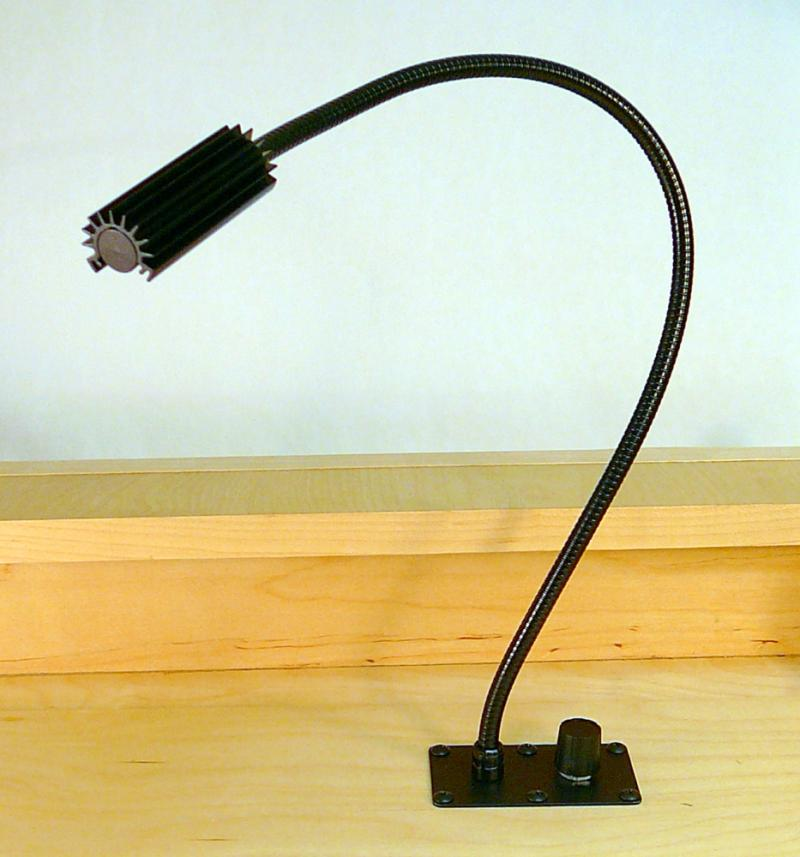 LA-18PA-HI High Intensity 18" Lectern Permanently Attached Flush Mount Gooseneck Lampset - No Power Supply