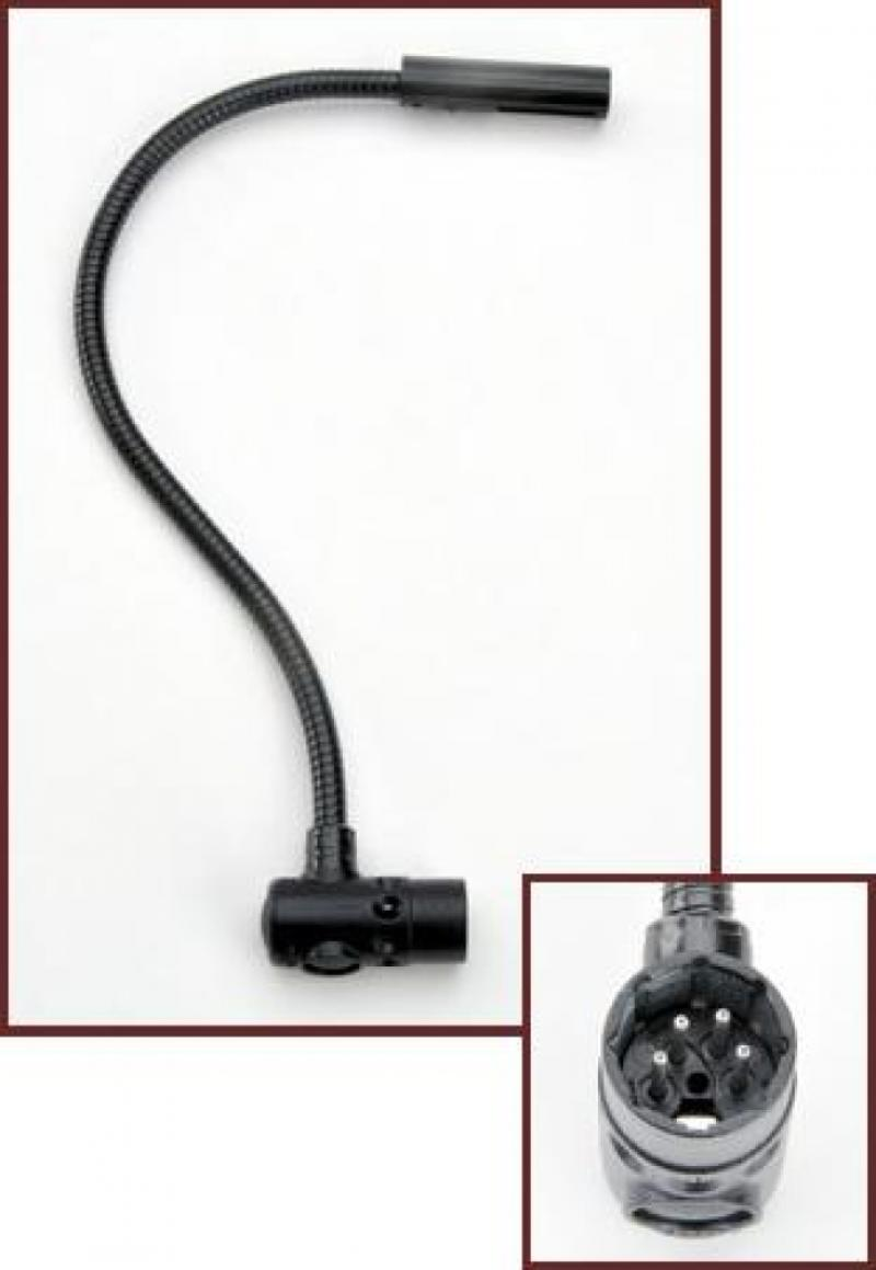12XR-4 12" Low Intensity Gooseneck Lamp with 4-Pin Right Angle XLR Connector