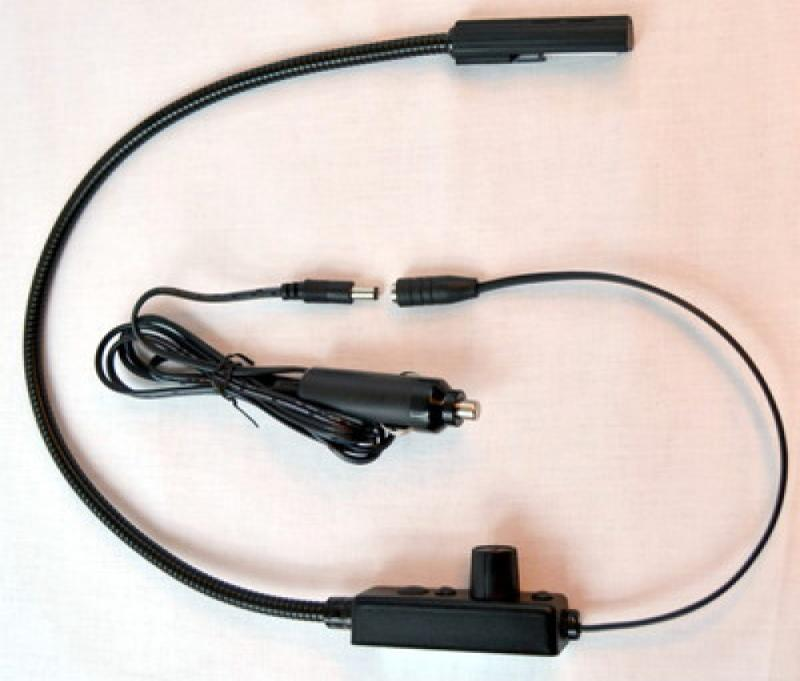 L-6/18 High-Intensity 18" Gooseneck Automotive Lamp with Detachable Cigarette Plug Adapter