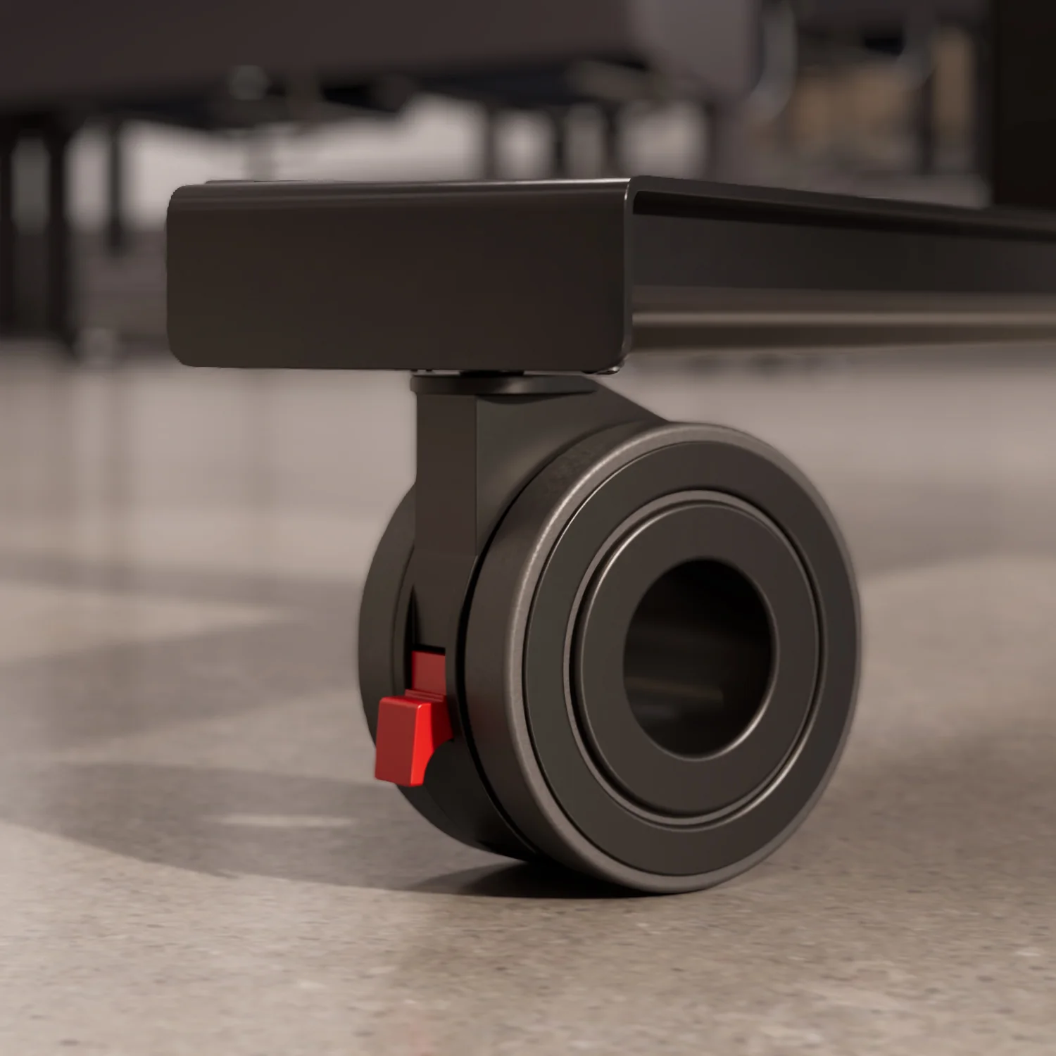 H904-BK Casters for Heckler Lectern - Black