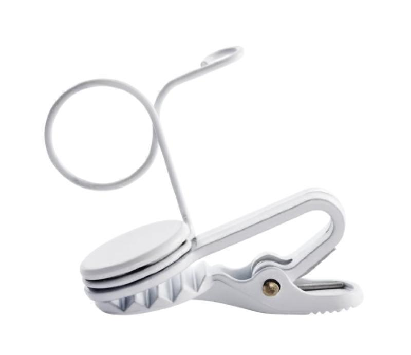 RK187T1-W Wl18Xm Single-Mount Tie Clip, White