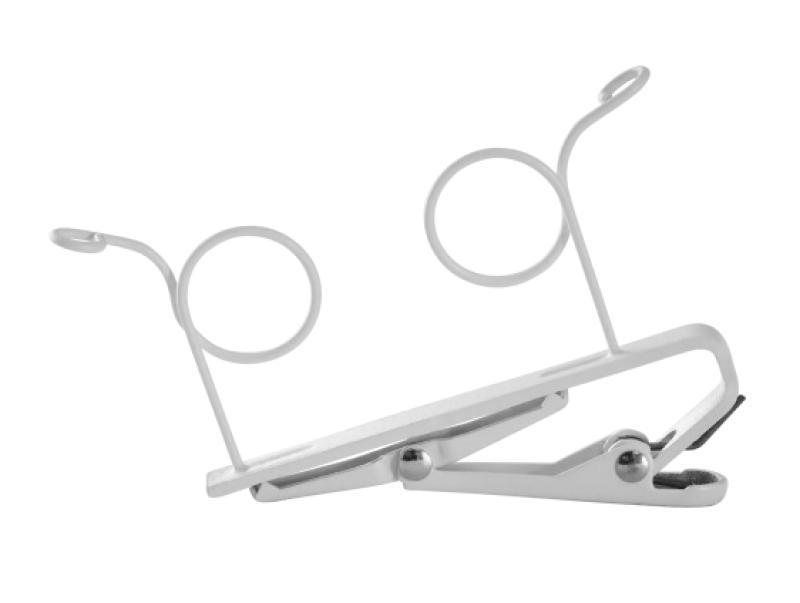 RK187T2-W WL18Xm Dual-Mount Tie Clip, White