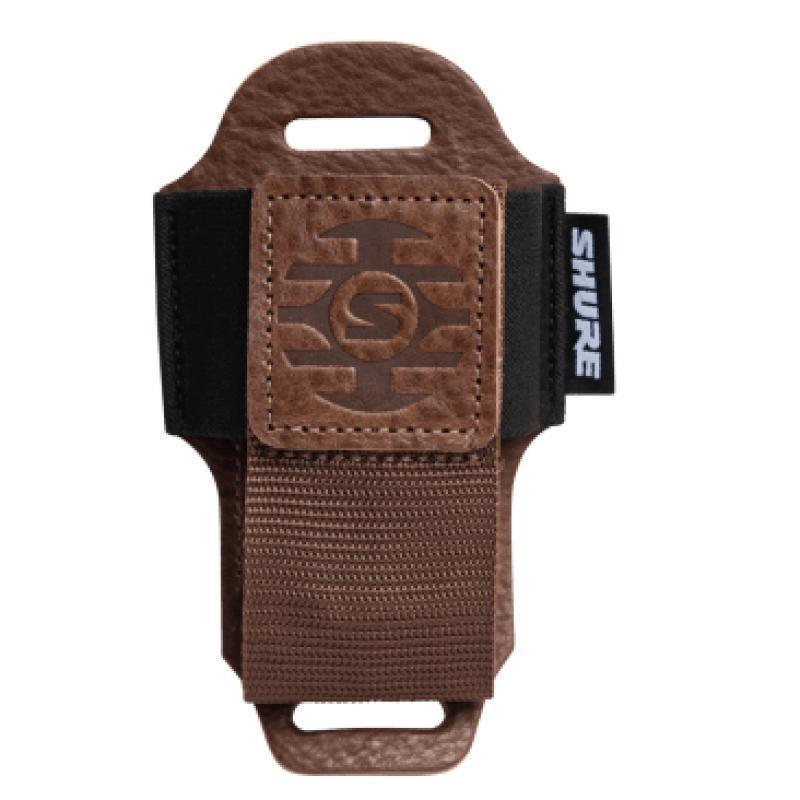 SH-BODYPACK-PBN-L Wireless Bodypack Transmitter Pouch, Brown