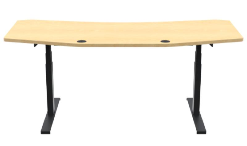 DS72W-LFT FMT Studio Standing Desk, Fusion Maple