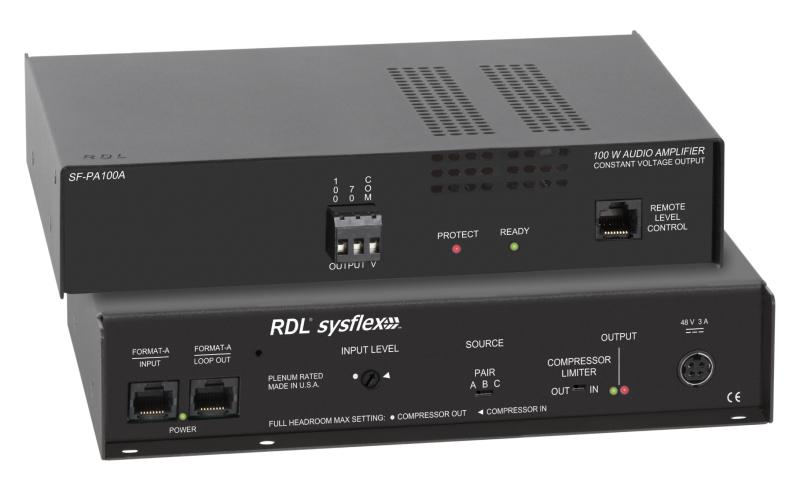 SF-PA100A Format-A to 100 W Mono Audio Amplifier - 70 V or 100 V