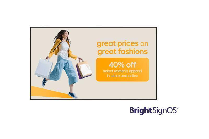 65" UV5N-E UHD Digital Signage with BrightSignOS