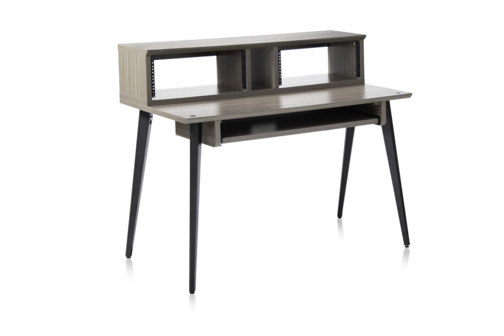 GFW-ELITEDESK-GRY Elite Furniture Series Main Desk in Driftwood Grey Finish