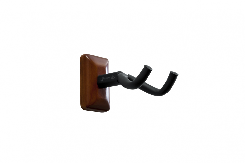 GFW-GTR-HNGRMHG Frameworks Wall Mounted Guitar Hanger with Mahogany Mounting Plate