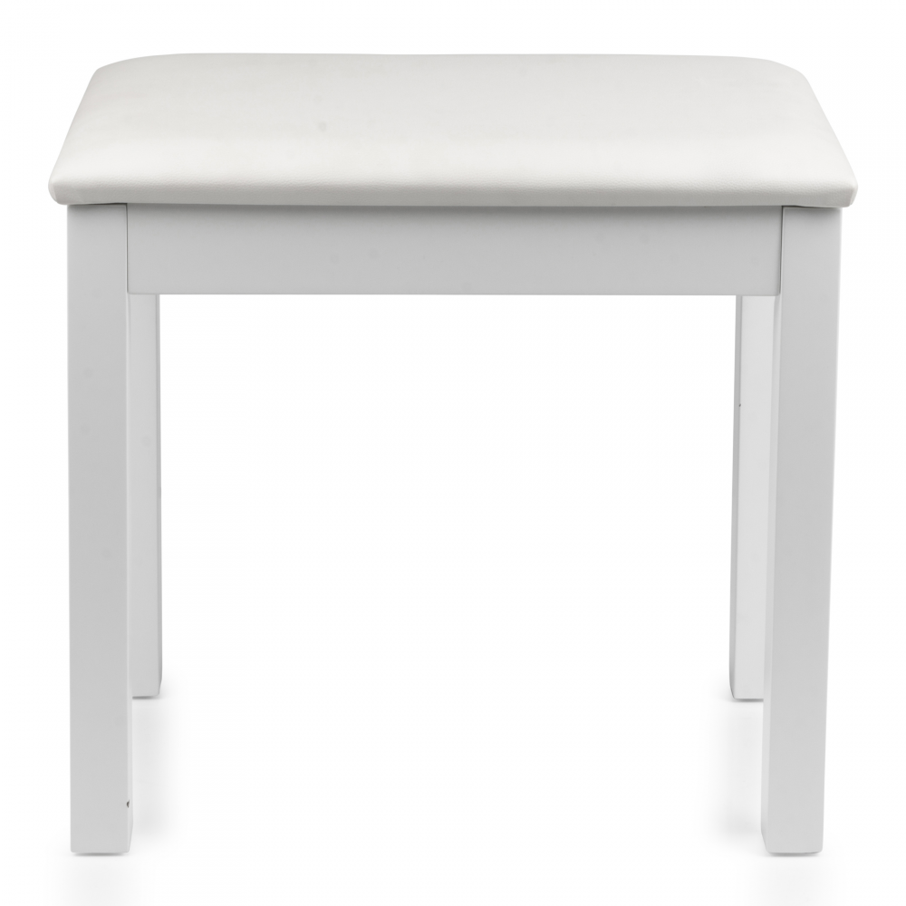 GFW-KEYBENCH-WDWH Traditional Wooden Piano Bench In White