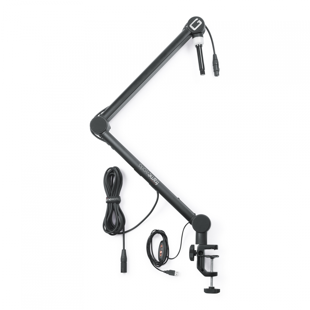 GFWMICBCBM4000 Professional Broadcast Boom Mic Stand W/ Led Light