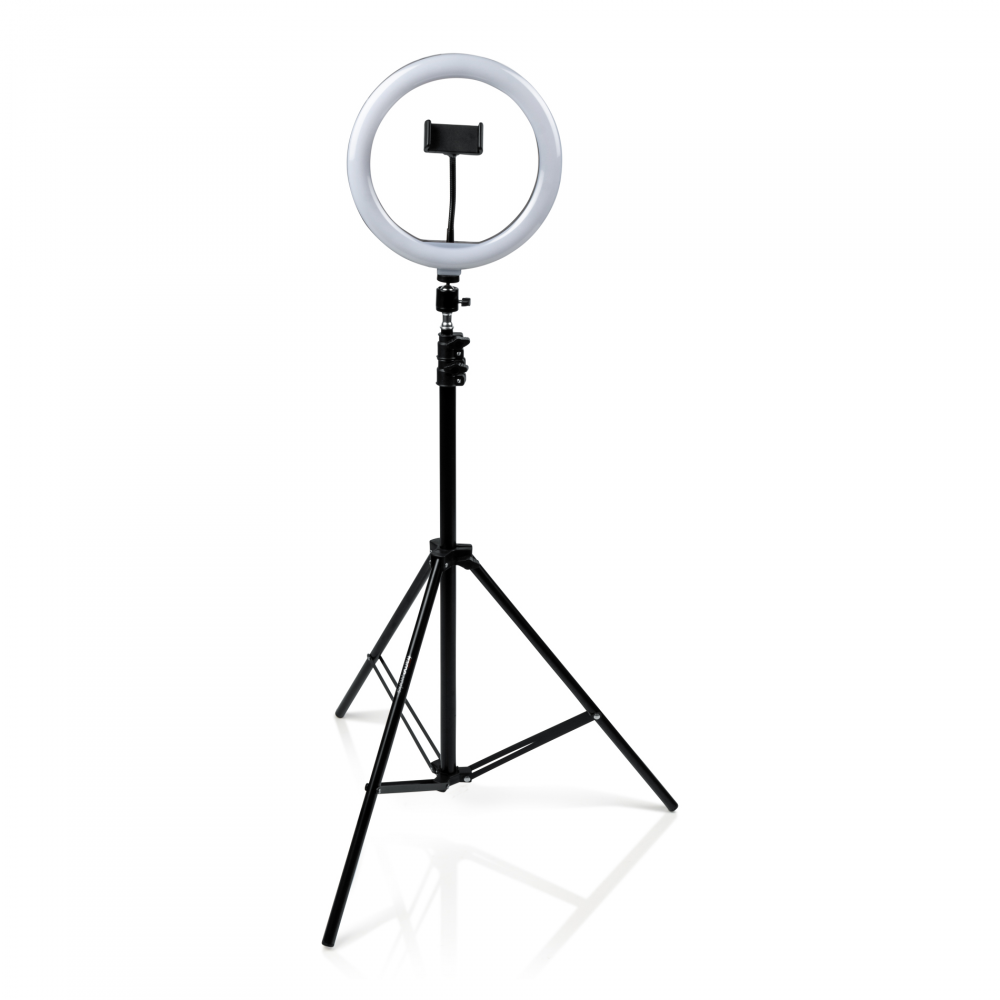 GFW-RINGLIGHTTRIPD Ring Light Round Base Tripod Stand W/ Phone Clamp
