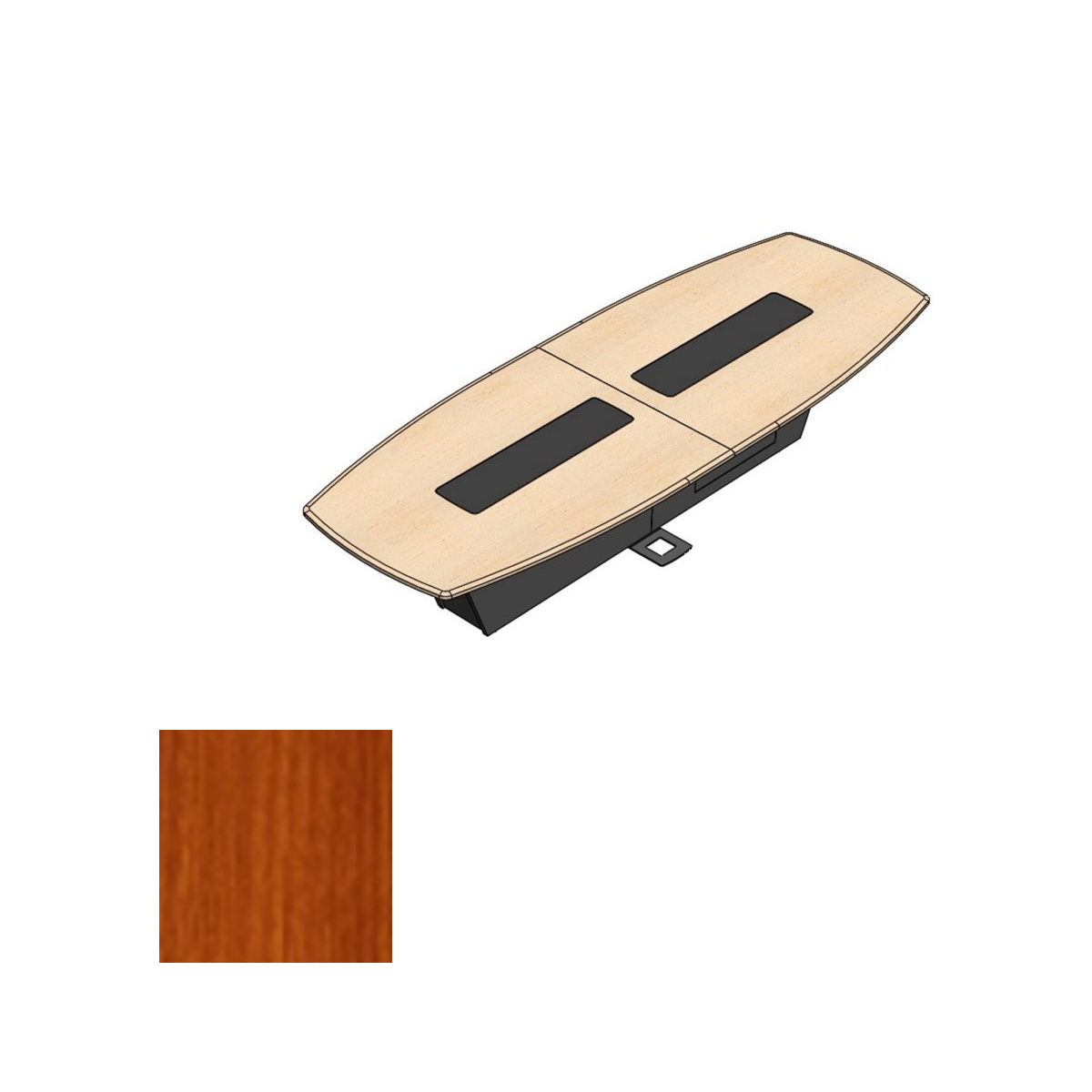 T526 FTF Package HCT Modular Conference Table Package FTF - Hayward Cherry