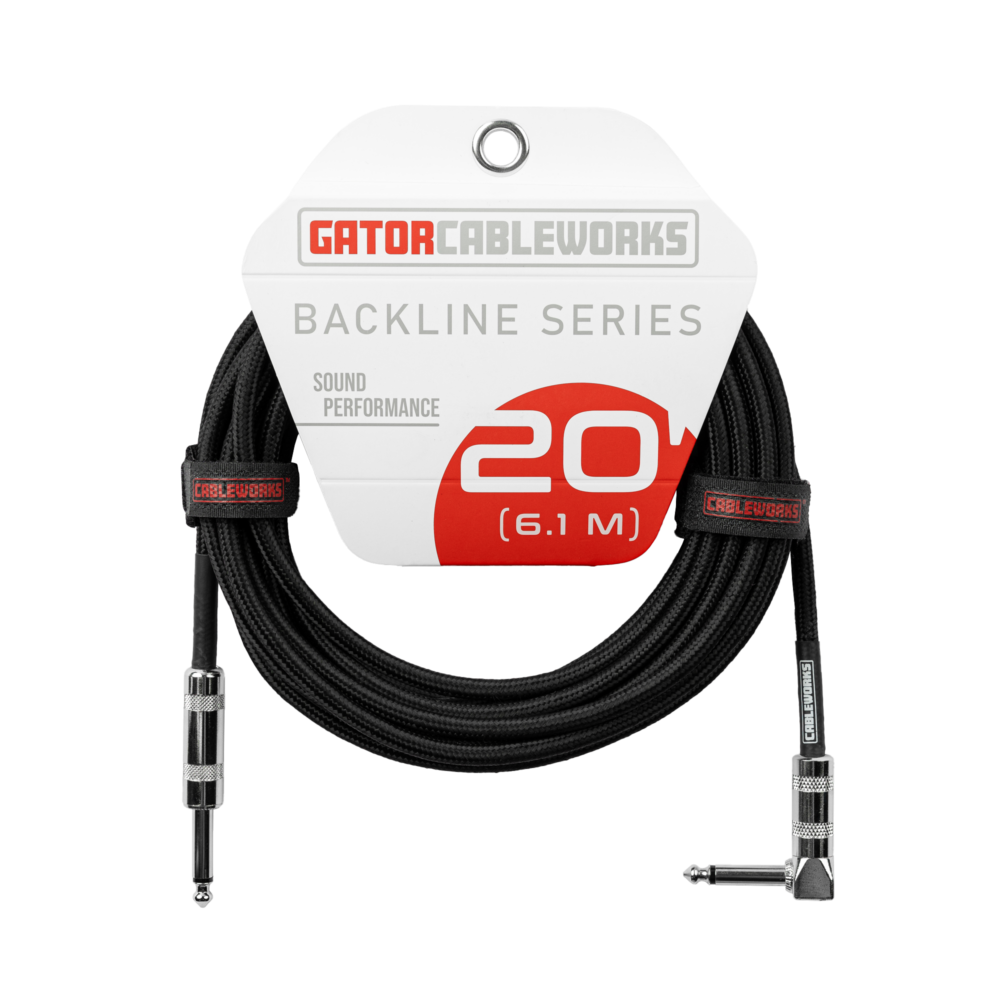 GCWB-INS-20RABB 20 Foot Strt to RA Braided Instrument CableBB