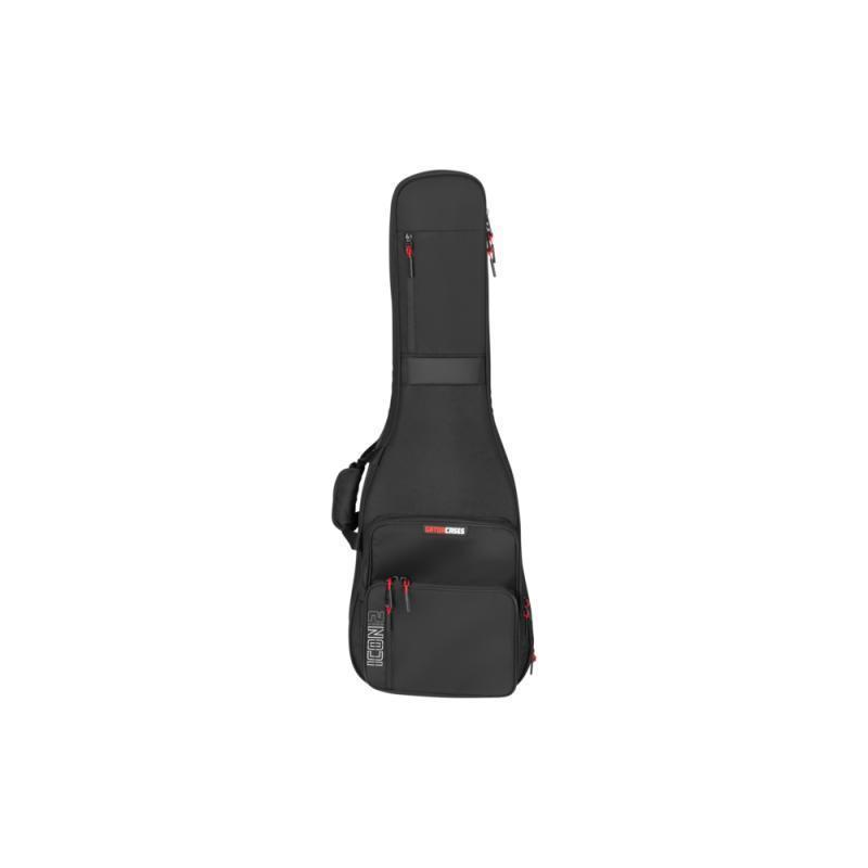 G-ICONTTELEC-BLK Gator Icon Take Two Series Bag Holds 2 Electric Guitars