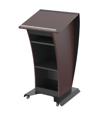 LEX24 CLT Mobile Modern Lectern, Clove