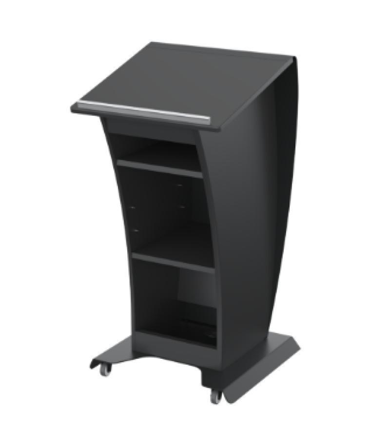 LEX24 EBT Mobile Modern Lectern, Ebony
