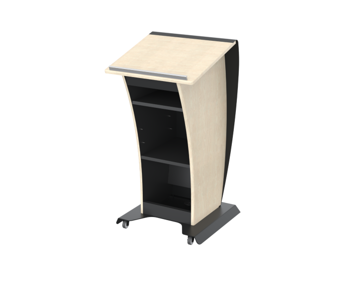 LEX24 FMT Mobile Modern Lectern, Fusion Maple