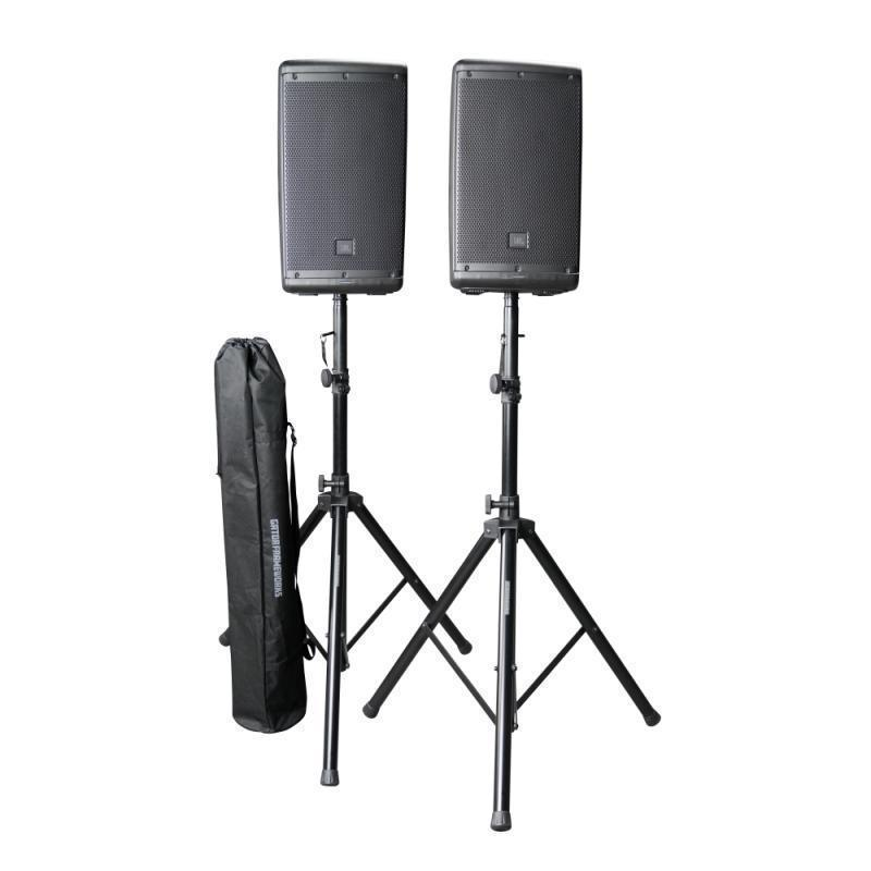 RI-SPKRSTDSET-200-AL Aluminum Tripod Speaker Stand Set with Bag