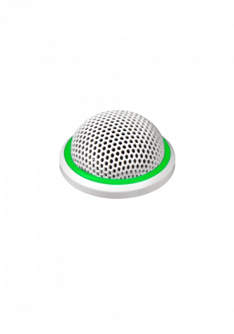 MX395W/O-LED Microflex Low Profile Boundary Microphone (Omnidirectional, White, Bi-Color Status Indicator)