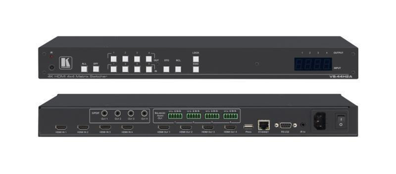 VS-44H2 4x4 4K HDR HDCP 2.2 Matrix Switcher