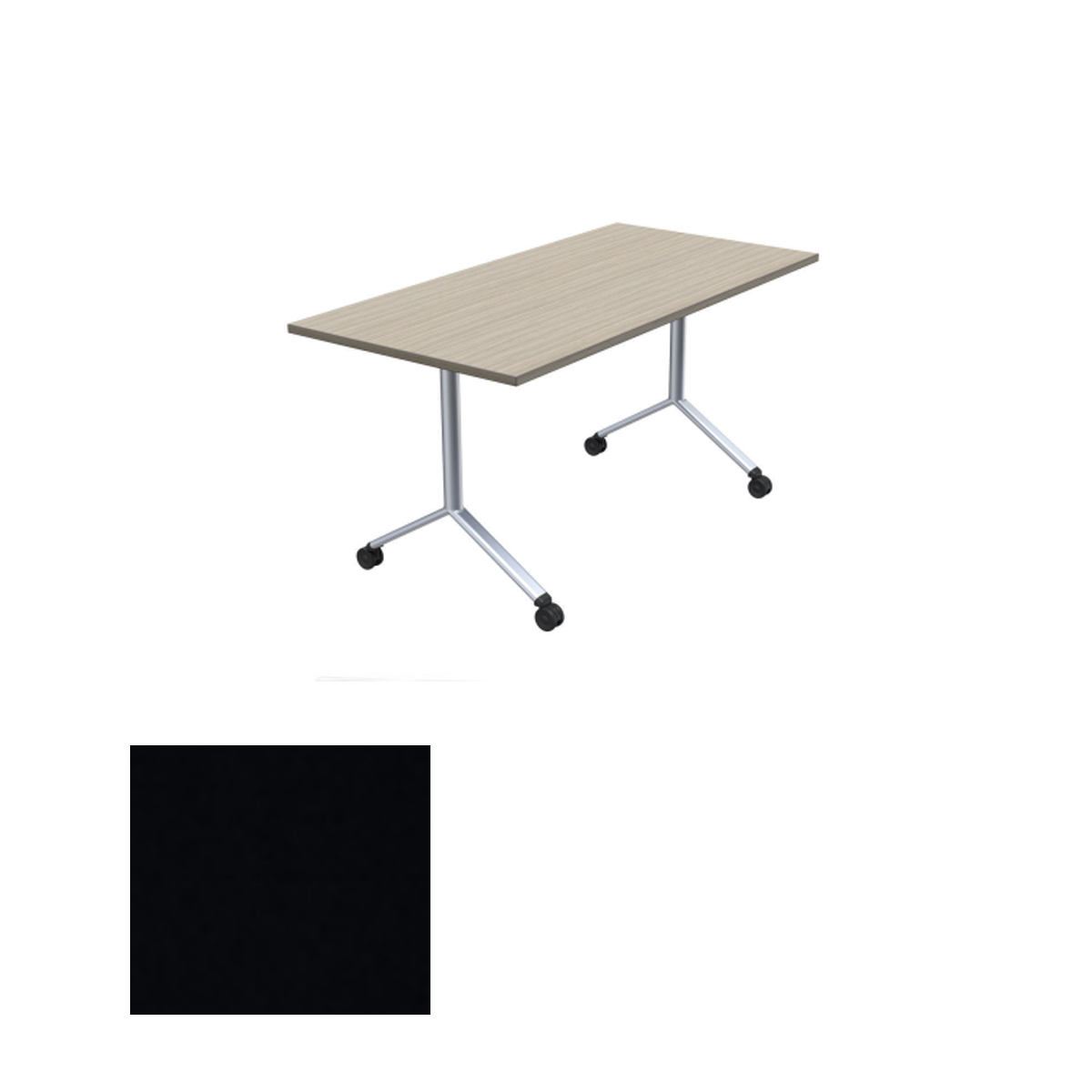 DFYZ4830 BKL Folding Training Desk (48" X 30"), Black
