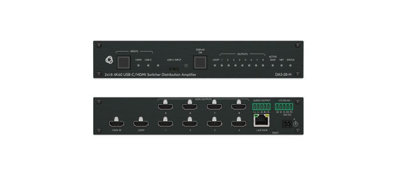 DA3-28-H 2:8 4K HDR HDMI DA