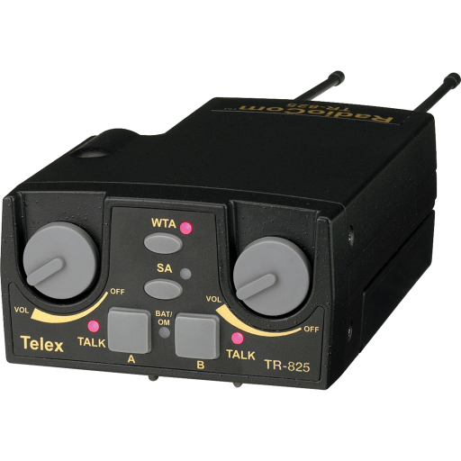 TR-825-HE UHF Beltpack, 2CH, Band HE, 4M Headset