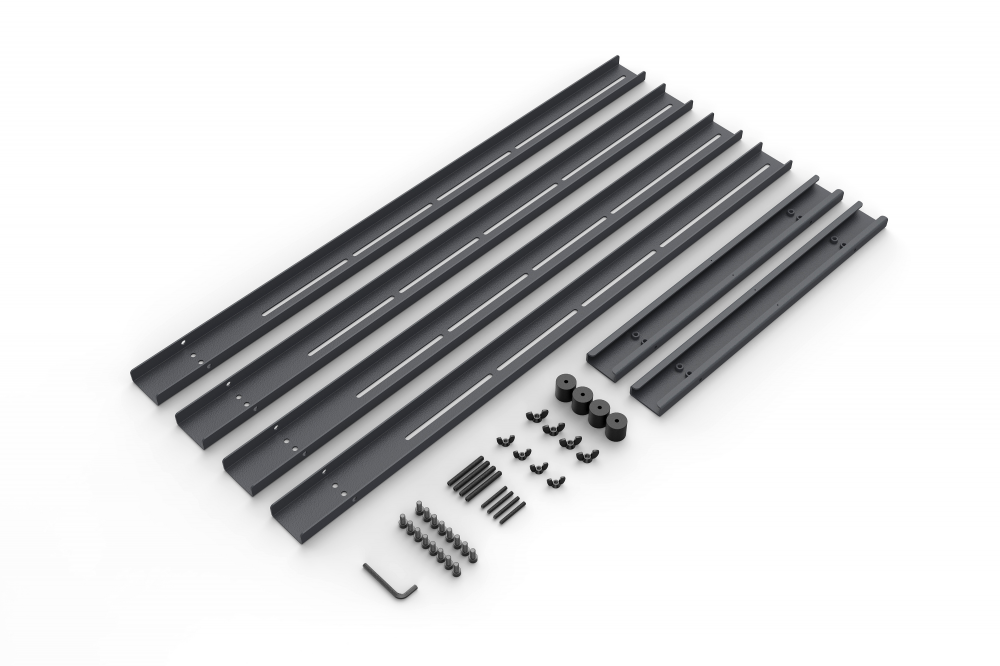 H701-BG Dual Display Kit for Heckler AV Cart - Black Grey