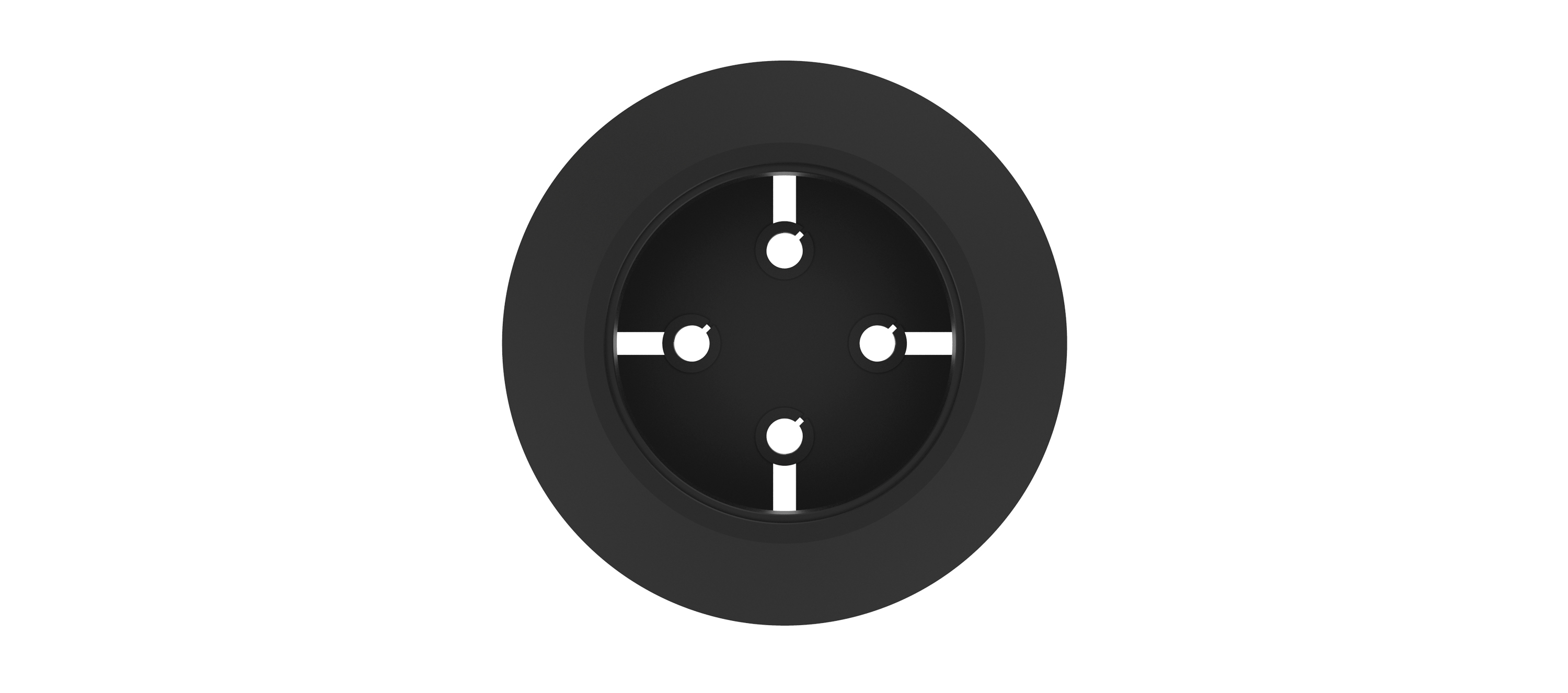 RTBUS-4C(B) Round Table Mount 4 Cable Pass–Through