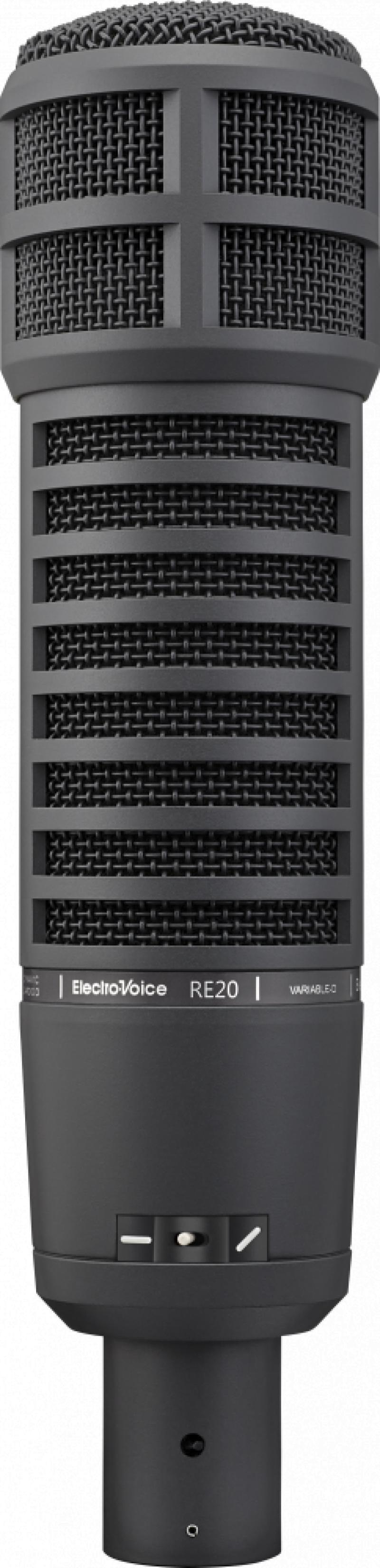 RE20-BLACK Broadcast Announcer's Microphone with Variable‑D