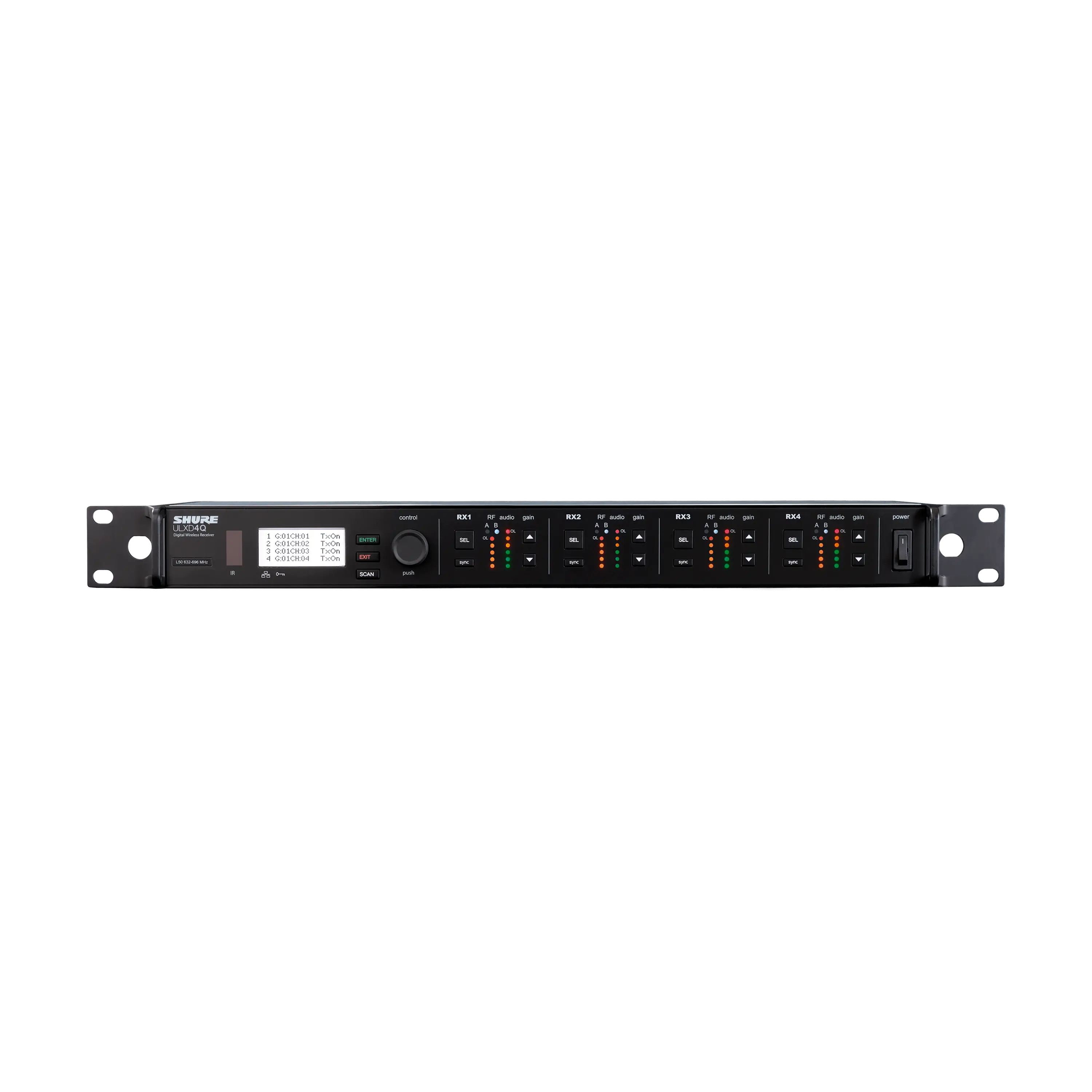 ULXD4Q=-G57 Quad-Channel Digital Wireless Receiver
