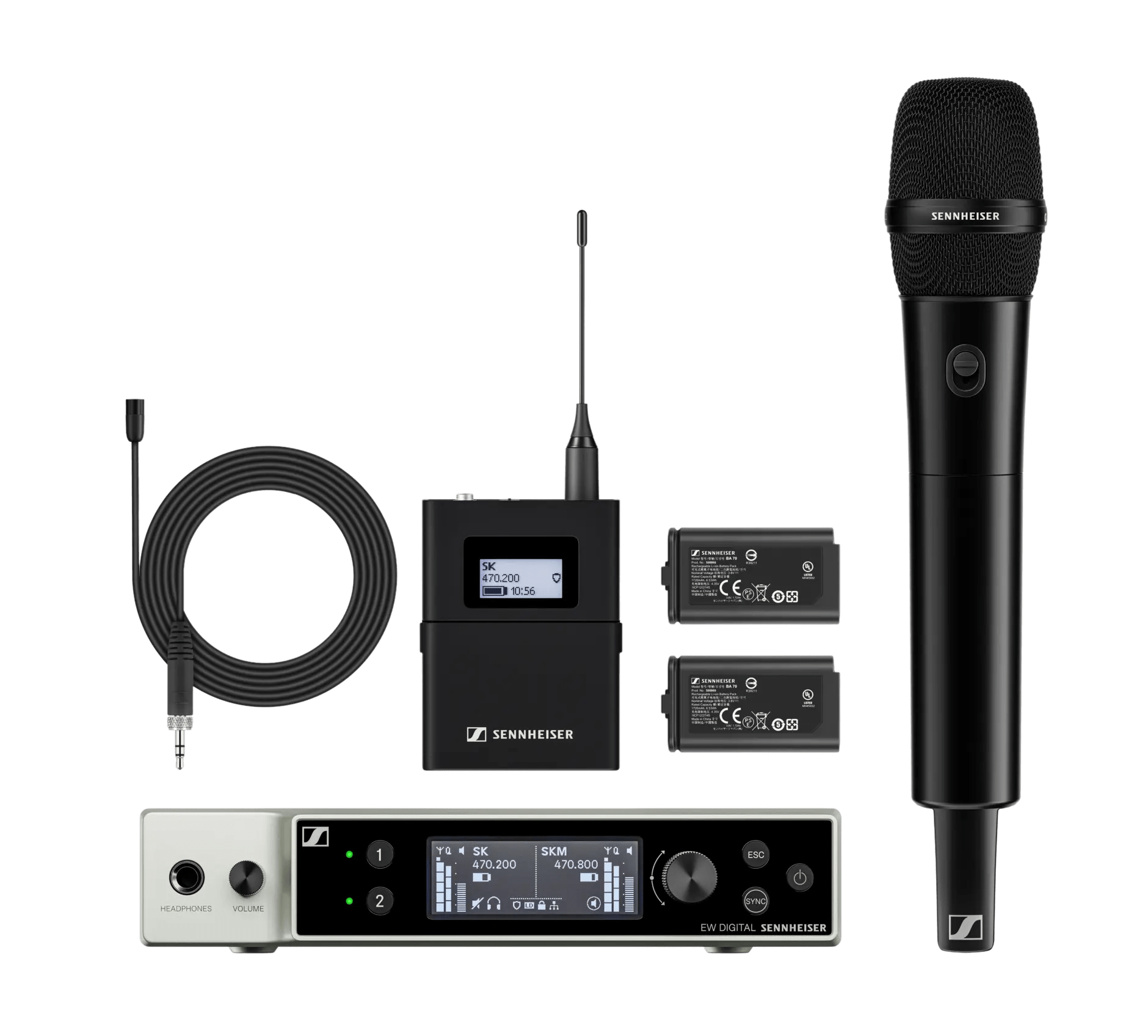 EW-DX MKE 2 / 835-S SET (V5-7) Digital Wireless Lavalier / Handheld Set
