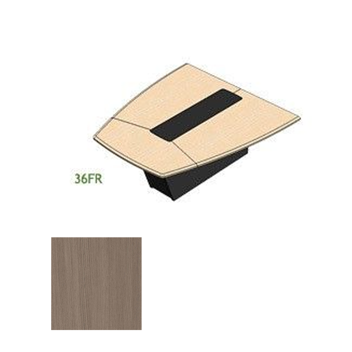 36FR AST Table Front Section, Avery Suede