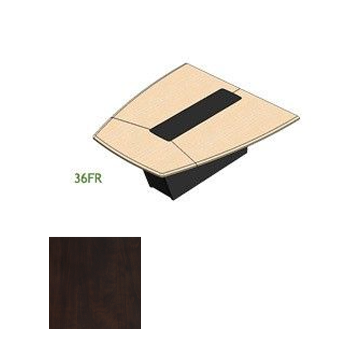 36FR CPT Table Front Section, Chocolate Pear